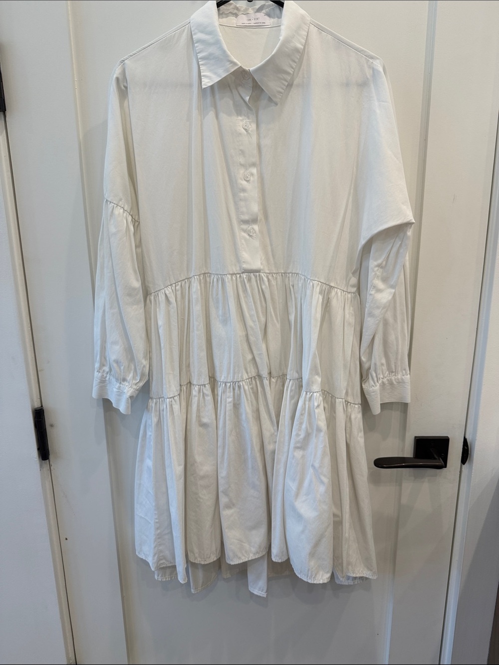 Oak + Fort White Shirt Dress